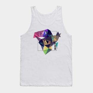 Abstract Geometric Collage Tank Top